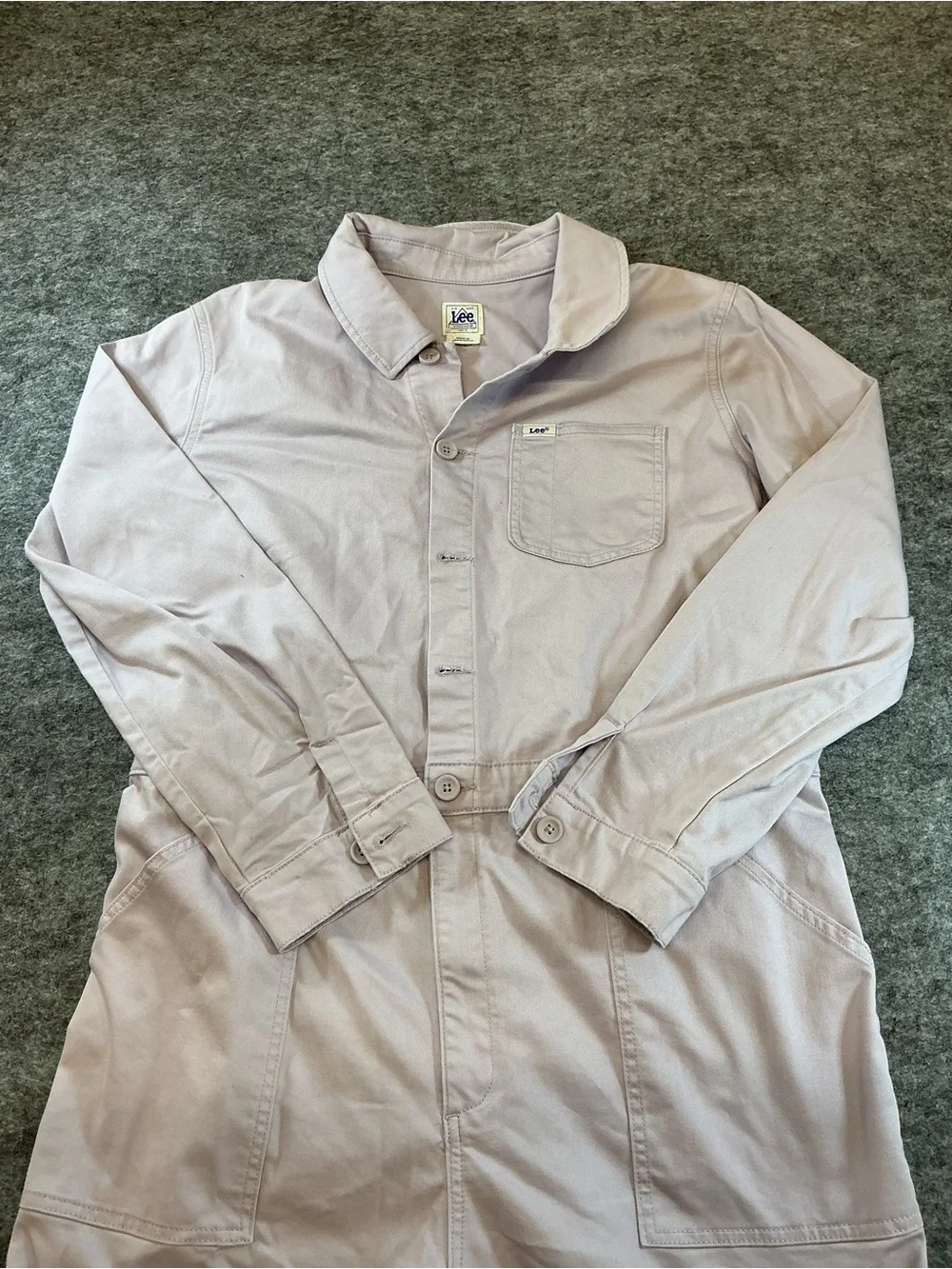 LEE | Retro Coveralls Women’s Light Lavender Utility Jumpsuit Size XL